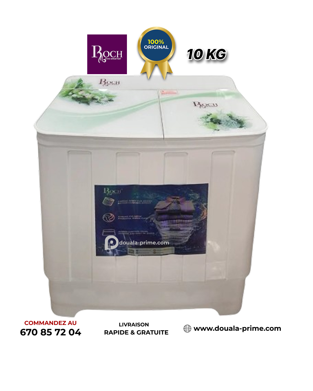 MACHINE A LAVER SEMI-AUTOMATIQUE ROCH 10KG