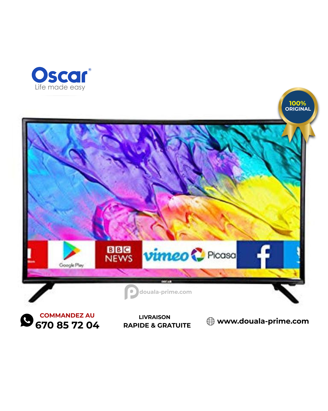 SMART TV OSCAR 43 POUCES ANDROID & WIFI GOOGLE TV