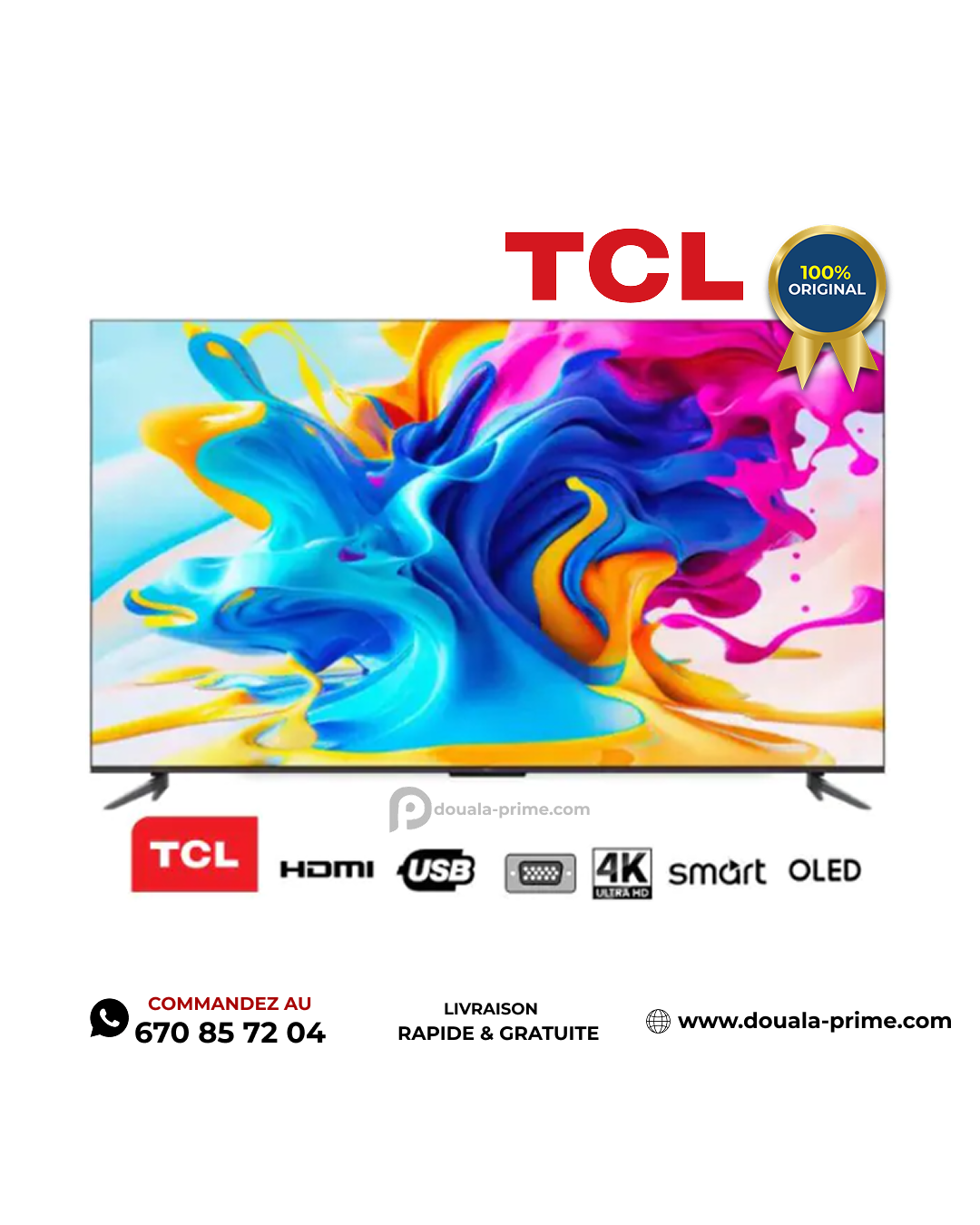 TV QD MINI LED SMART TCL- 75 POUCES - 75C6K - 4K - UHD - QLED - SMART GOOGLE TV