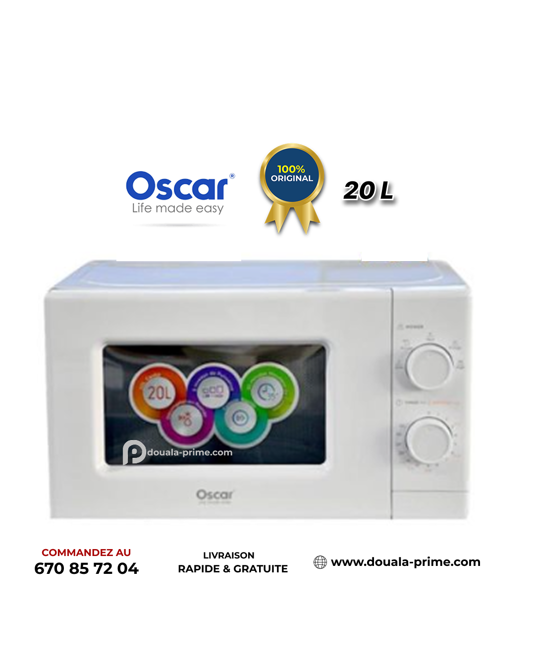 MICRO-ONDE - OSCAR - OSC-M2GW - 20L