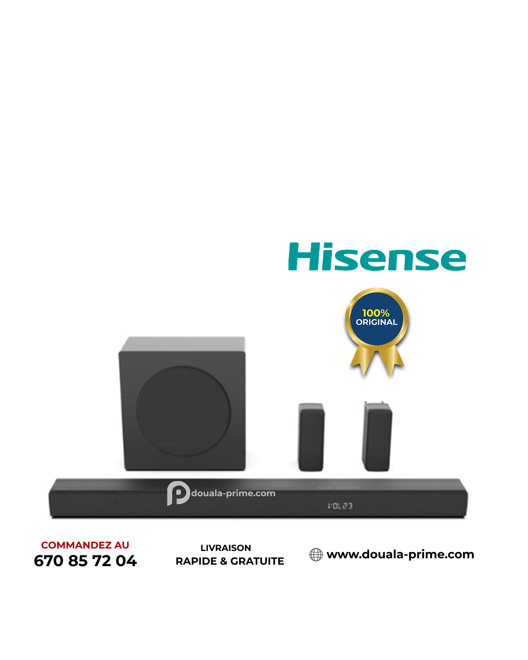 Barre de son HS5100 - 540 W - Sans fil - HDMI - Système 5.1CH avec caisson