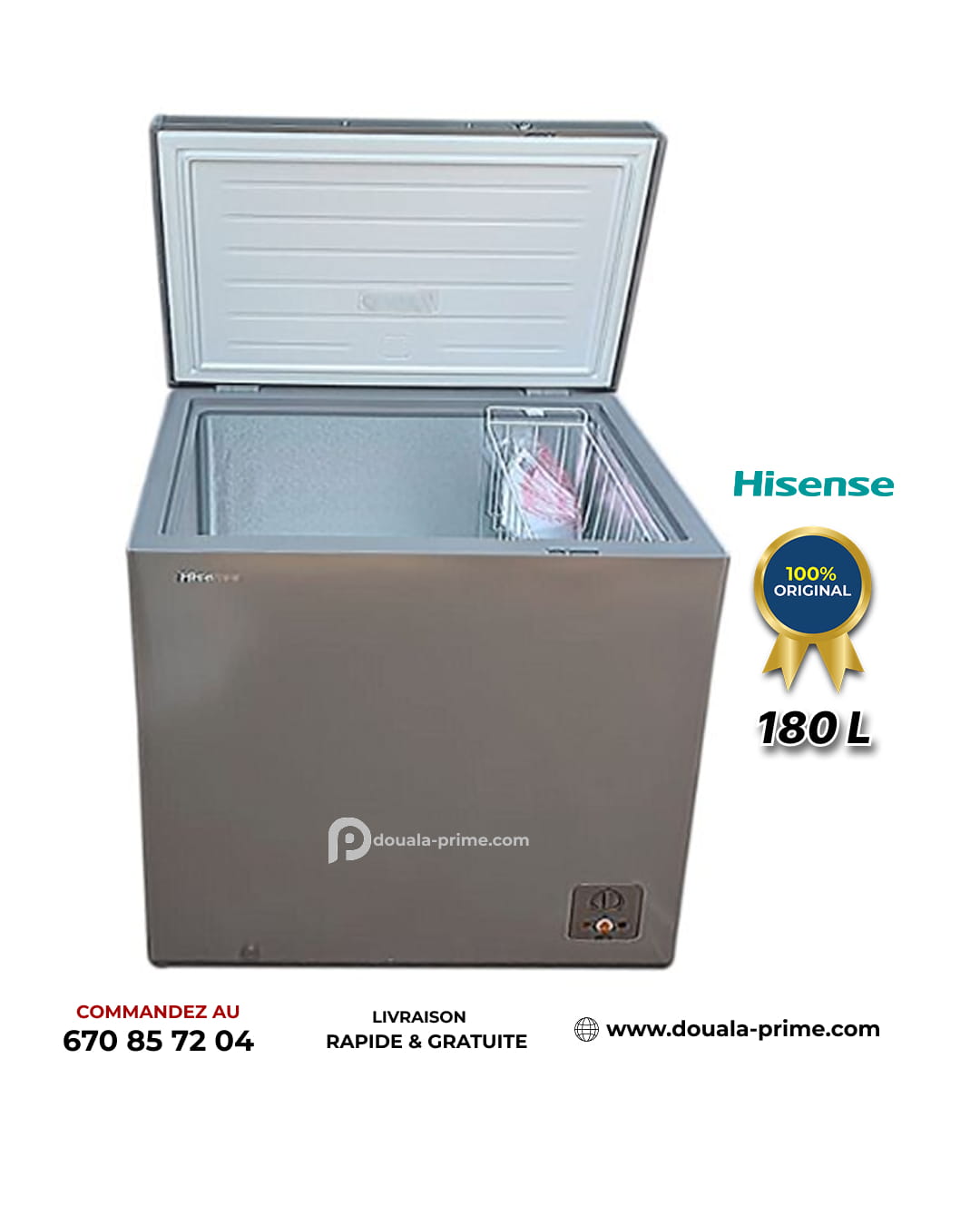Congélateur Coffre HISENSE 180 Litres - FC270SH - Refroidissement Direct - 140W