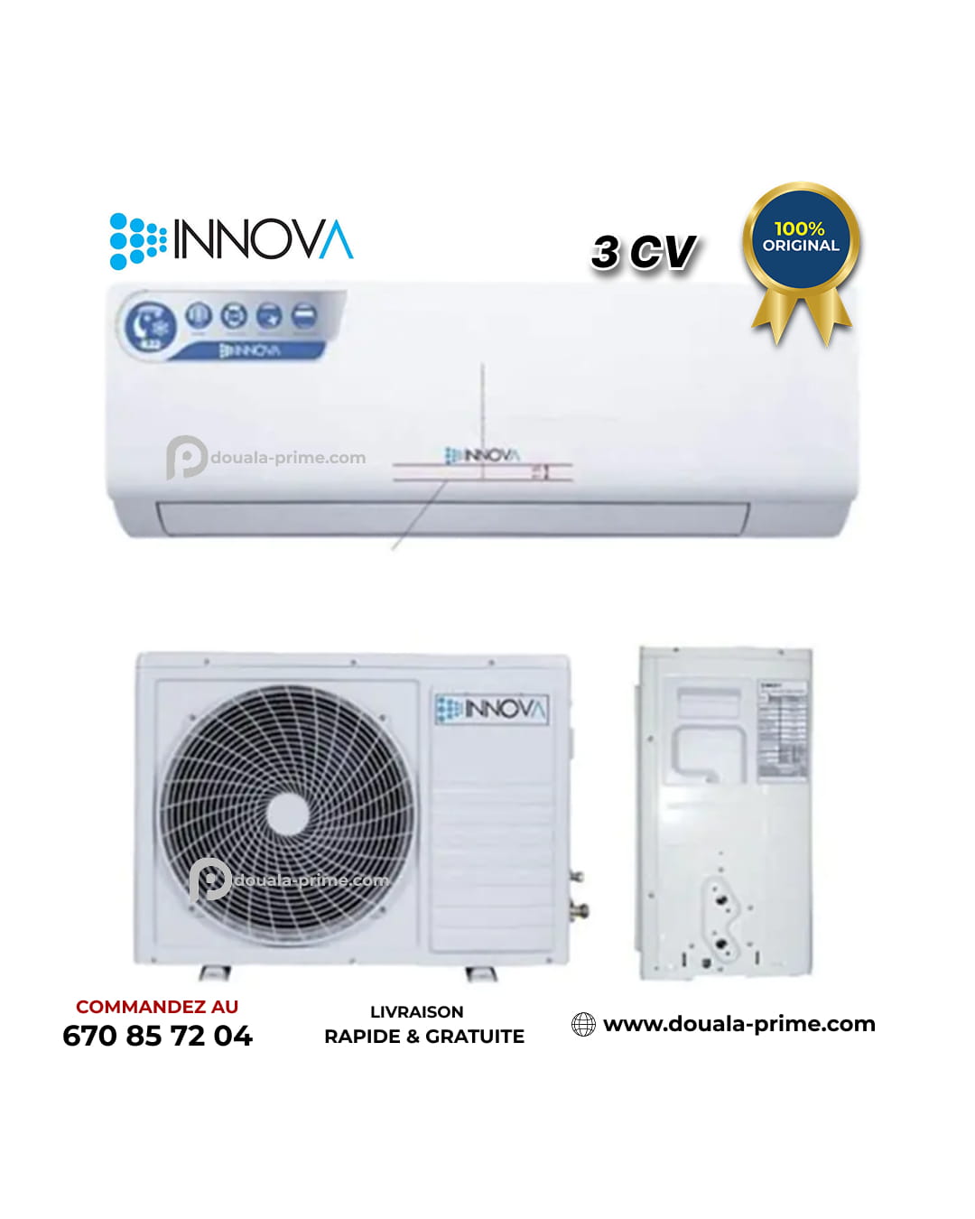 Climatiseur Innova - 3 CV - 24000 Btu