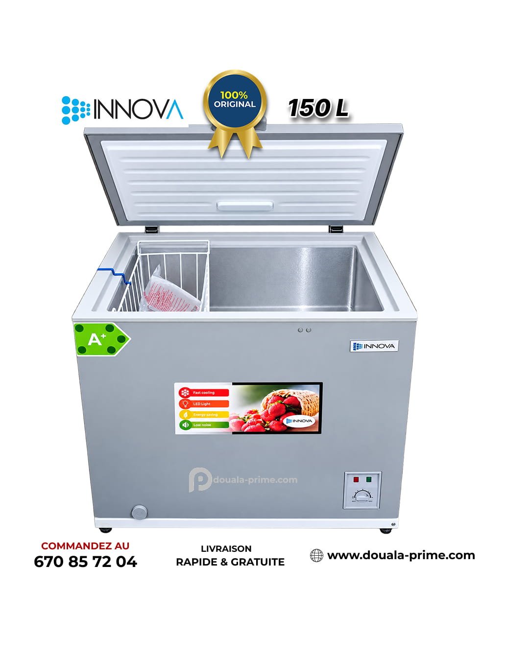 CONGELATEUR COFFRE INNOVA IN-269 150L GRIS