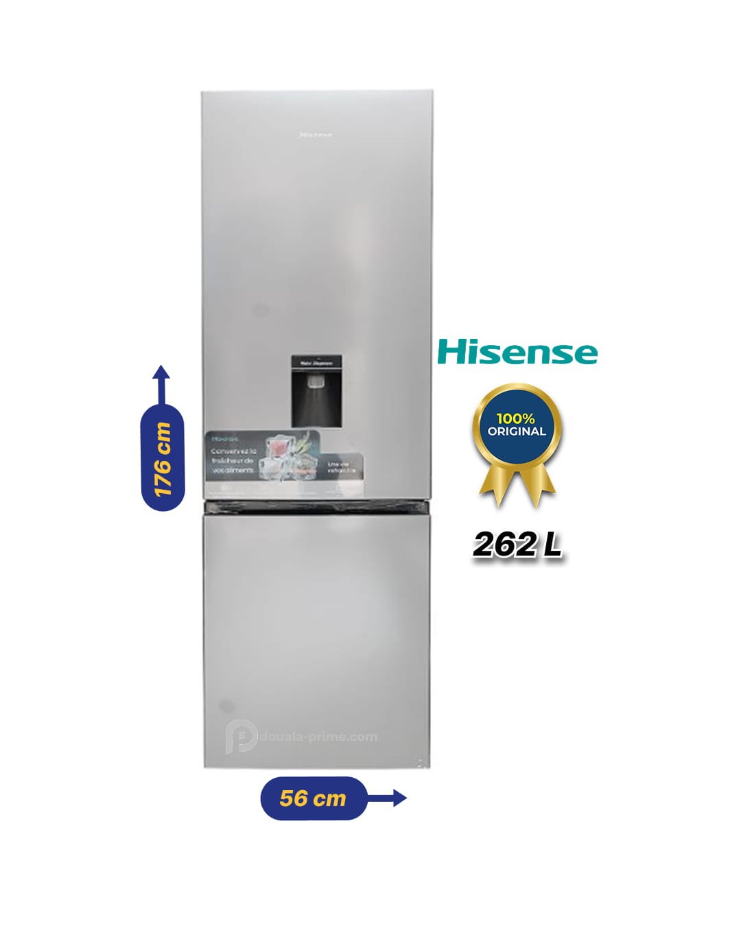 Réfrigérateur Hisense - 262 Litres - Avec distributeur d'eau - RD-35DC4SB