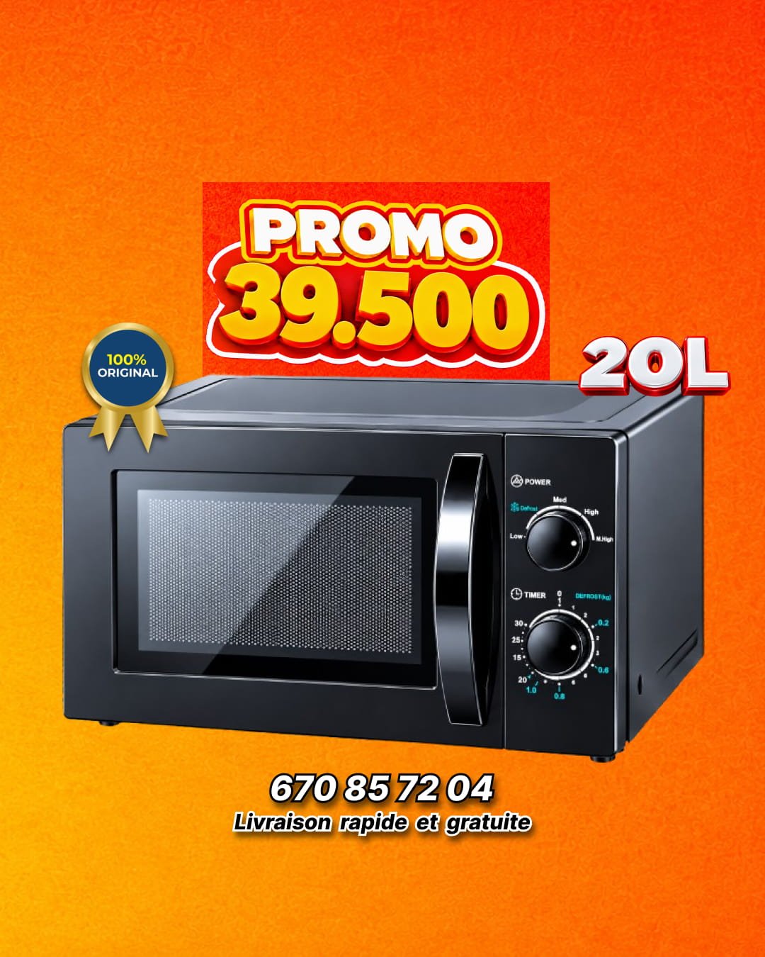 MICRO-ONDE ROCH RMW-20LM7CJ-A(B) 20L 